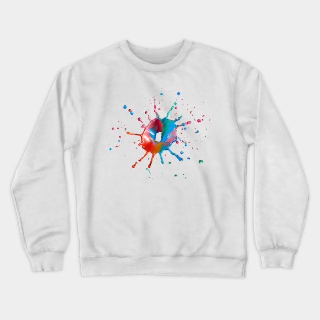 Paint explosion splash design Crewneck Sweatshirt by N1L3SH